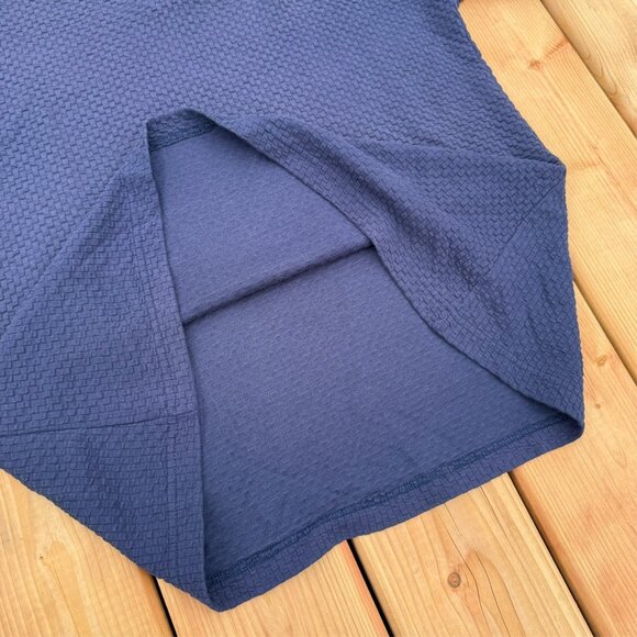 Vintage Club De Golf Nation Short Sleeve Polo Shirt Stretch Blue Textured Large - Picture 7 of 7